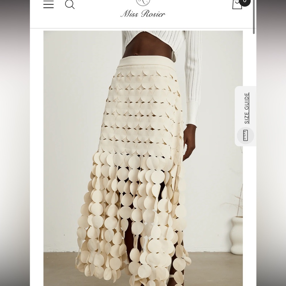 Miss Rosier Hanna disc-design fringed maxi skirt in Neutrals

Never worn